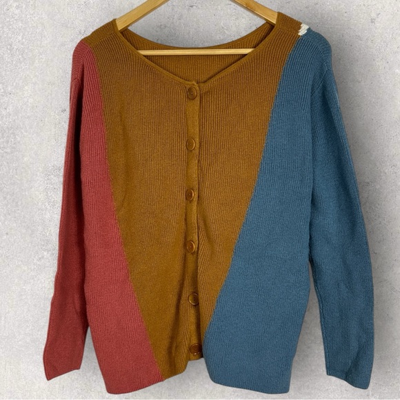 Sezane Merino Wool Blend Reversible Cardigan Sweater Jumper Matthis Size Medium - Picture 5 of 15